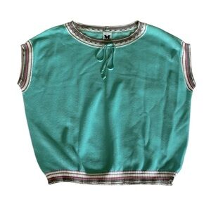 Authentic Missoni Lace Knit Top/Vest - Aquamarine